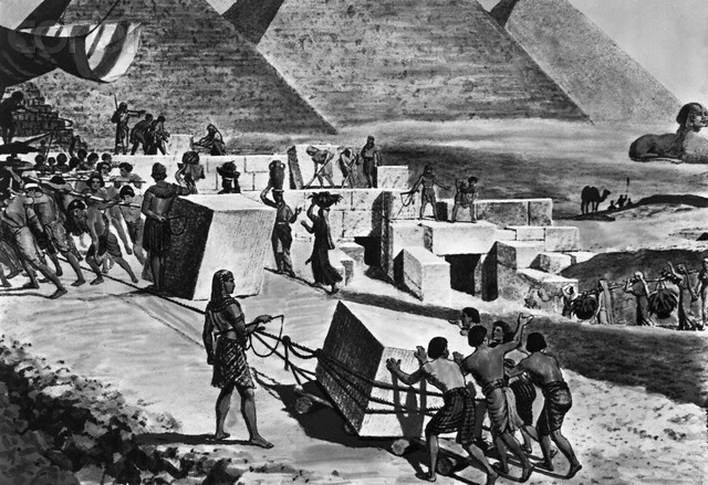 Original caption: Jewish people building the pyramids. BPA 2 #811 --- Image by © Corbis