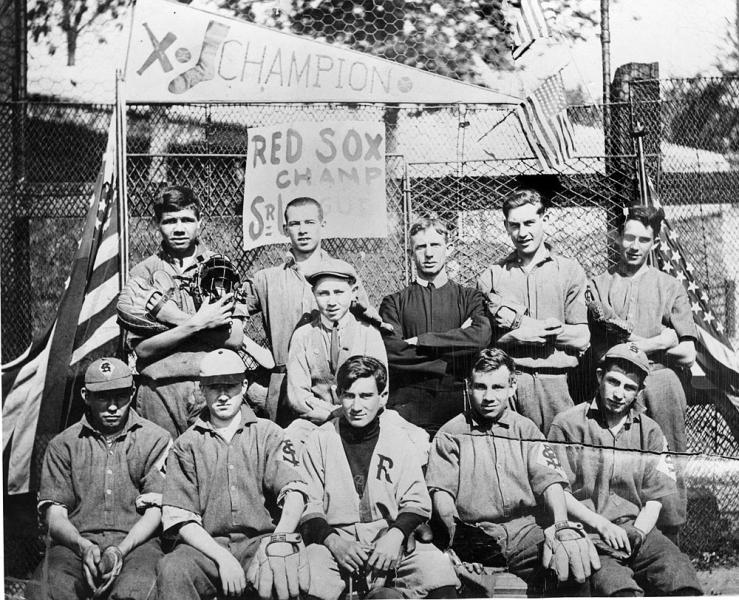 Ruth's parents placed him in St. Mary's Industrial School at the age of seven. Ruth he learned the game of baseball. By the age of 15, he was playing both catcher and pitcher for St Mary's varsity team Undated photo Photo from Sporting News Archives