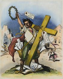 Democratic and populist leader William Jennings Bryan, climaxed his career when when he gave his famous "Cross of Gold" speech which won him the nomination at the age of 36.